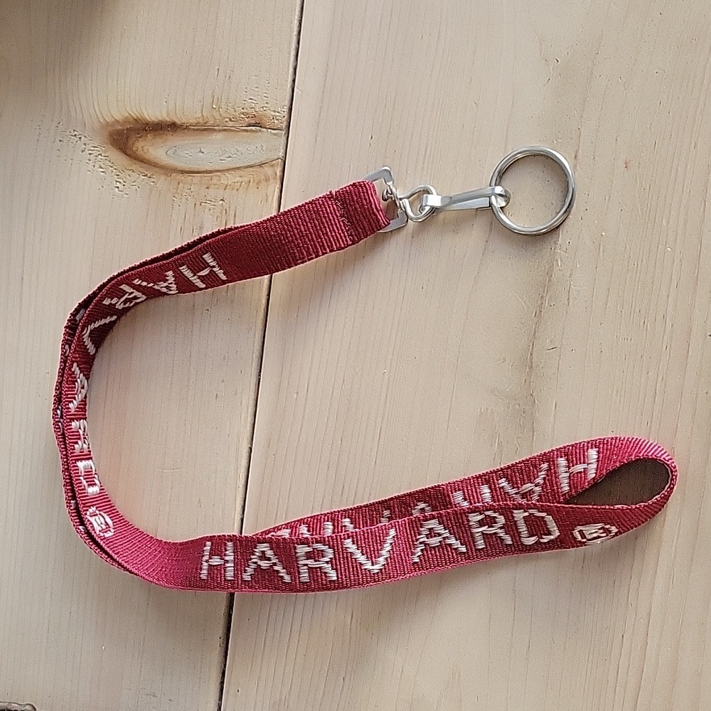 Vintage Harvard University Lanyard Key Fob